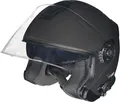 RF-586 Bluetooth Jethelm Motorradhelm Jet Motorrad Roller Bobber Helm rueger Schwarz Matt XS (53-54)