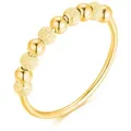 Lisandra Scott Silberring Anti-Stress Ring aus 925 Sterlingsilber mit drehbaren Glitzer-Kugeln 52