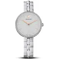 Quarzuhr SWAROVSKI "COSMOPOLITAN", silber (silberfarben, silberfarben), Armbanduhren, Damen, Armbanduhr, Damenuhr, Swarovski-Kristalle, Swiss Made