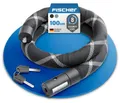 FISCHER Kettenschloss PROTEC SILENCE - 100 cm, Sicherheitslevel 8 - Spezialstahl mit Reflexstreifen