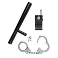 Idena 8040006 - Polizei Set 3-teilig Schlagstock Handschellen Walkie Talkie Neu