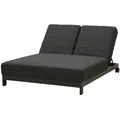 CLEMENTO Beziers Doppel Loungeliege Aluminium mit Rollen Sunbrella - Anthrazite