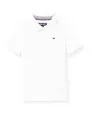 Tommy Hilfiger Jungen Poloshirt Kurzarm aus Bio-Baumwolle, Weiß (Bright White), 8 Jahre