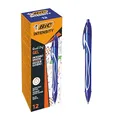 BIC Gel-ocity Quick Dry Tintenroller, Gelstifte in Blau, Strichstärke Medium, Nachfüllbar, 12er Pack