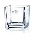 Teelichthalter, Windlicht CUBE Würfel quadratisch H. 8cm 8x8cm klar Sandra Rich