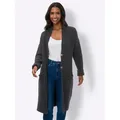 Strickjacke HEINE, Damen, Gr. 36, schwarz, 74% Polyacryl, 23% Polyester, 3% Elasthan, unifarben, Langarm, Strickjacken