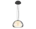GLOBO LIGHTING LED Pendelleuchte Haakon, dimmbar, LED fest integriert, Warmweiß/Kaltweiß, 1 oder 3 Flammen, Opal-/Rauchglas, Höhenverstellung, Fernbedienung