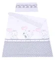Babylux Bettwäsche Bezug 2 TLG. 100 x 135 cm / 90 x 120 cm Kinderbettwäsche Bettwäsche Kind Bettset Baby Babybettwäsche (112. Elephanten Coral, 90 x 120 cm)