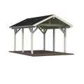 PALMAKO Einzelcarport "Robert", Außenmaß BxT: 359 x 510 cm, natur - beige
