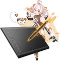 GAOMON M10K 2018 Version Stifttablett -10 x 6,25 Zoll Grafiktablett mit 8192 Druckempfindlichkeitsstufe Batterieloser Stift