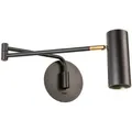 Wandleuchte Pivot schwarz matt 18. Leuchtenkopf 14 cm