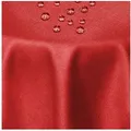 DecoHomeTextil Heimtextilmanufaktur Tischdecke Leinen Optik Tischdecke Tischtuch Abwaschbar Wasserabweisend rot Rund 140 cm