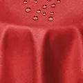 DecoHomeTextil Leinen Optik Tischdecke, Rund 140 cm Dunkelrot, wasserabweisend, fleckenabweisend, abwaschbar, Lotuseffekt, bügelfrei