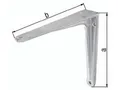 GAH 804053 Konsole  Länge 300 mm Höhe 250 mm Aluminiumguss Tragfähigkeit 90 kg