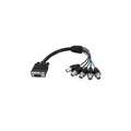 StarTech.com Coax HD15 VGA to 5 BNC RGBHV Monitor Cable - VGA-Kabel - HD-15 (M) - BNC (W) - 30cm - Schwarz (VGABNCMF1)