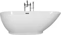 BELIANI Badewanne Weiß 173 x 82 cm Acryl Freistehend Walnussform Modern