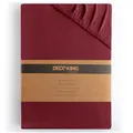 DecoKing Spannbettlaken 200x220 220x240 cm 100% gekämmte Baumwolle Bordeaux Spannbetttücher Jersey Boxspringbett Amber 200 x 220 220 x 240