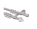 INTERDECO Gardinenstange Hera Cone, 2-läufig, Ø 16/13 mm, ausziehbar, Silbergrau