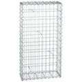 ESTEXO Gabionenzaun Gabione Steingabione Steinkorb 100x50x20 cm Drahtkorb Mauer 5x10 Dra silberfarben 50 cm x 20 cm