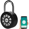 Xcase Metall-Vorhängeschloss mit Zahlencode und App, Bluetooth, IP65