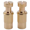 Musiclily Pro M8 Metrisch Stop Tailpiece Saitenhalter Montagebolzen und Einsätze Buchsensatz für Epiphone Les Paul Style E-Gitarre, Gold (2er Set)