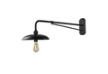 Licht-Erlebnisse Wandleuchte VAXINA, ohne Leuchtmittel, Wandlampe innen groß 73 cm tief Schwarz Aluminium E27 Vintage Küche