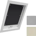 WOLTU Thermo Dachfenster Rollo ohne Bohren Sonnenschutz Verdunkelungsrollo mit Saugnäpfen, Thermorollo Hitzeschutz für Dachfenster Schwarz, 60x73 cm