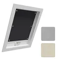 WOLTU Thermo Dachfenster Rollo ohne Bohren Sonnenschutz Verdunkelungsrollo mit Saugnäpfen, Thermorollo Hitzeschutz für Velux- und Roto-Fenster M04 / 304, Schwarz 60x73 cm