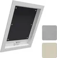 Woltu Dachfensterrollo, , 1x Thermorollo Dachfenster ohne Bohren, mit Saugnapf, Schwarz