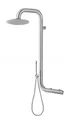 DEUSENFELD Duschsystem M8DS4510 "TUBE 10" Echt EDELSTAHL Indoor & Outdoor M8 Aufputz Dusche, SS316er Edelstahl