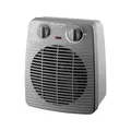 Rowenta Compact Power Heizlüfter, 2 Leistungsstufen, kompakte Abmessungen, Thermostat, Kühlstufe, Tragegriff, Grau, SO2212F0, Hellgrau