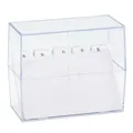 Karteikasten A6 mit Register A-Z Kunststoff transparent für 300 Karteikarten neu