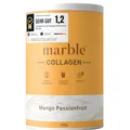 marble® Collagen Pulver 450 g - Collagenpeptide - 60 Tage risikofrei testen - Aminosäuren Komplex hochdosiert - Kollagenpulver in Pappdose ohne Plastiklöffel – Mango Passionfruit