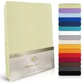 MOON-Luxury Spannbettlaken Spannbetttuch Jersey Stretch 230g/m² für Wasserbetten, Boxspringbetten und herkömmliche Matratzen (Pistazie, 140x200-160x220)