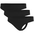 adidas Sportswear Tanga Sport Active Light Flex-Packaged Panties (3er Pack) elastischer Bund, Multipack, Single Jersey-Qualität, bequem schwarz XL