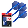 Target Darts K Flex Integrated Dart Flights and Shafts, Nr.6 Blau (Intermediate) | 3er Pack K-Flex - No6, Kflex All In One Moulded Dart Flight & Stem | Professionelles Dart Zubehör