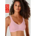 petite fleur Soft-BH (Packung, 2 Stück) ohne Bügel, Baumwolle – auch ideal für große Größen rosa 90