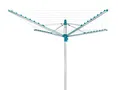 Leifheit Wäschespinne Wäscheschirm Linomatic 500 Easy, 50m Leinenlänge, Leinenautomatik, Easy-Lift-System, Bodenhülse