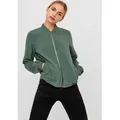 Vero Moda Bomberjacke VMCOCO L/S BOMBER NOOS in modisch kurzer Form, mit Stretch grün XS (34)