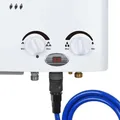 Qlima Gas Durchlauferhitzer Tragbar Wasserboiler Boiler Warmwasserheizung Warmwa