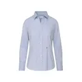 seidensticker Seidensticker CITY-BLUSE Damen Langarm Slim Hellblau kariert blau XXXL (46)