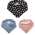 Hunde Bandana Kopftücher Hundehalstuch Dreieckstuch für Kleine, Mittelgroße und Große Hunde (Schwarz, S)