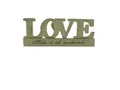 Romantischer Schriftzug "LOVE" aus hochwertigem Holz in charmantem Shabby weiß
