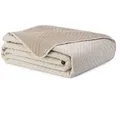 Restilo Tagesdecke Tagesdecke Wohndecke Bettüberwurf Wendedesign leichte Allzweckdecke, Steppdecke beige 170 cm x 270 cm