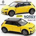 Renault 5 E-Tech 100% Elektrisch 2024-26 Pop Gelb Dach schwarz 1:43 Norev 510550