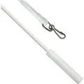 GARDINIA Schleuderstab Kunststoff mit Metallhaken, Vorhangschiene, (Set, 2-St), Serie Flächenvorhang-Technik Atlanta 3-läufig weiß 100 cm