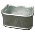 Kerbl Rechtecktrog mit Rundrohren, Futtertrog, Metalltrog, 45x34x24cm, 35l, Metall feuerverzinkt, Pferde, Rinder, mit Ablaufstopfen, Top Seller