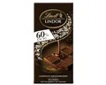 LINDT Schokolade, Lindt Lindor 60 Prozent Cacao zartschmelzende Dunkle Schokolade 100g