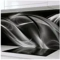 Rodnik Küchenrückwand Weißer Rauch, monolithische ABS-Platte mit Direktdruck, formstabil und langlebig schwarz 400 cm x 60 cm