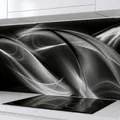 Rodnik Küchenrückwand – monolithische ABS-Platte mit Direktdruck, formstabil und langlebig. Große Motivauswahl (Weißer Rauch, 60x400 cm)